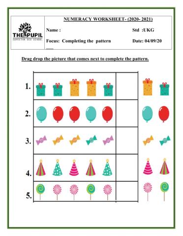 Completing the pattern