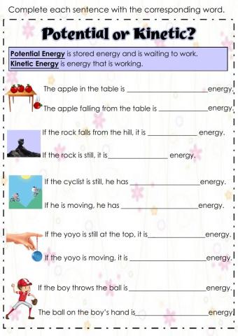 Potential and kinetic energy