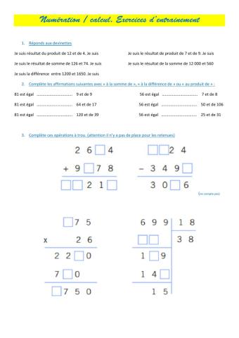 Maths numération