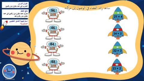 الضرب في عدد مكون من رقمين