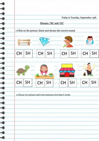 Phonics -sh- and -ch-