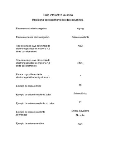 Ficha interactiva química