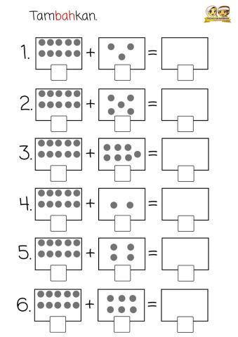 Maths : Penambahan (Teknik Bergambar)