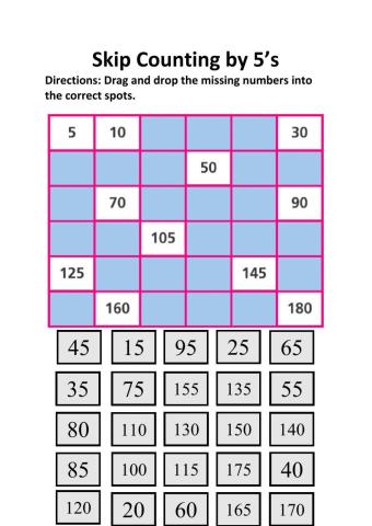 Skip Counting by 5's