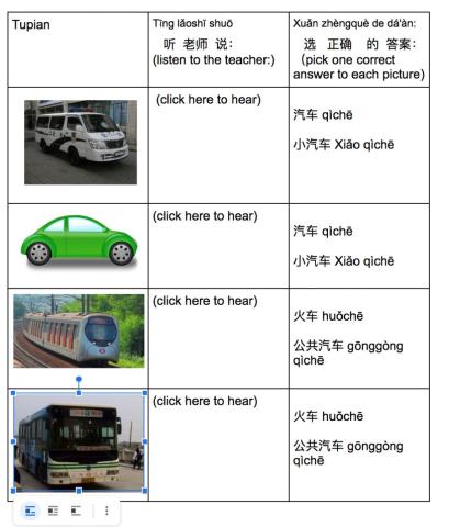 Transportation in mandarin 01