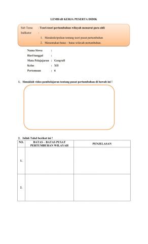 Lkpd geografi kelas xii pusat pertumbuhan