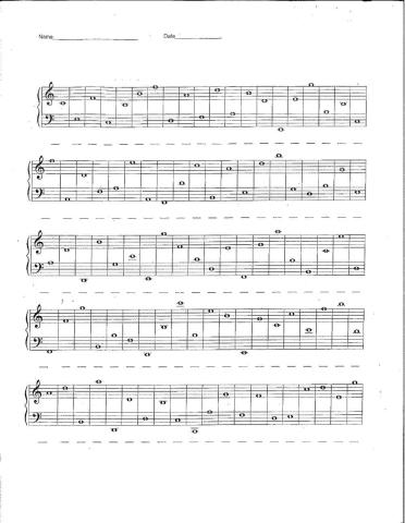 Treble - Bass Note Name Pretest