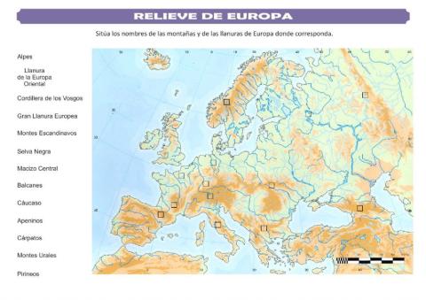 Relieve de Europa