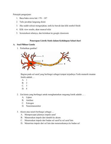 Latihan Penerapan Listrik Statis