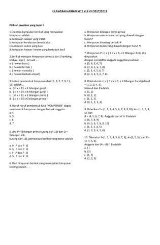 Ulangan matematika ke 2