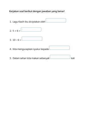 Tugas Kelas 1 18 September