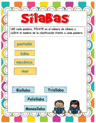 Separar en sílabas