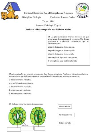 Fisiologia vegetal