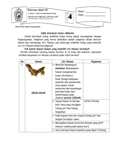 Lks 05 bagian tubuh hewandan fungsinya