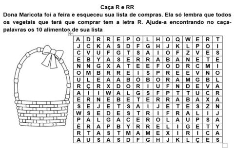 Caça-Palavras divertido R ou RR