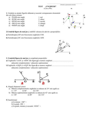 Test unghiuri