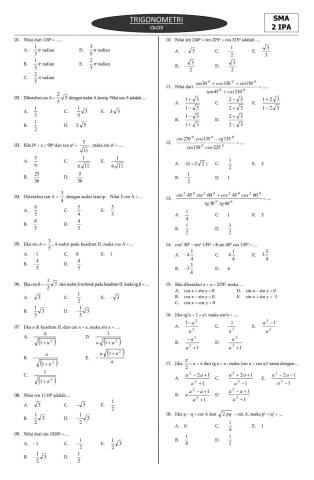 Soal Trigonometri