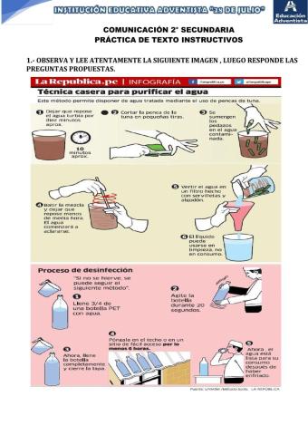 Práctica sobre textos instructivos