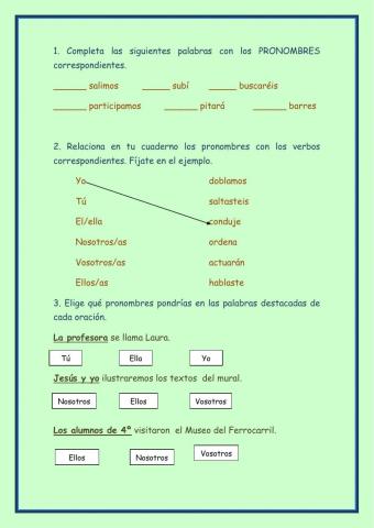 Pronombres Personales