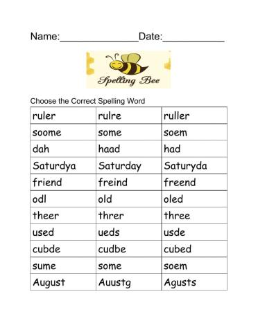 Spelling Sight Words