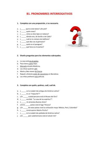 B1. Interrogativos