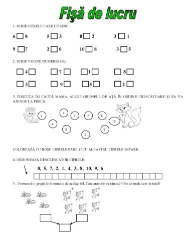 Fisa de lucru - matematica