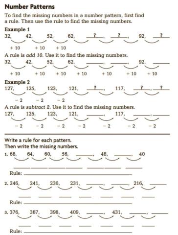 Grade 3 Number Pattern