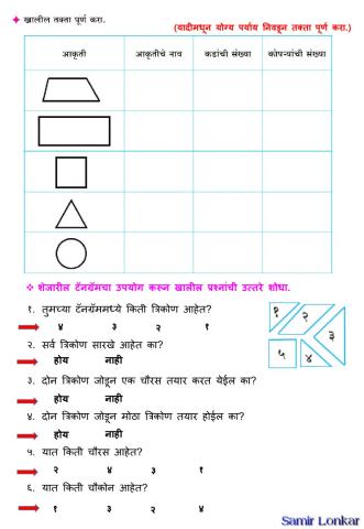 भौमितिक आकृत्यांची ओळख