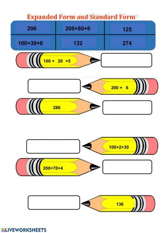 3-Digit expanded form