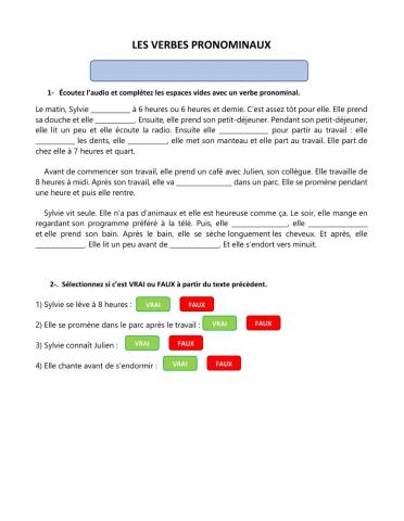 Les Verbes Pronominaux - A2