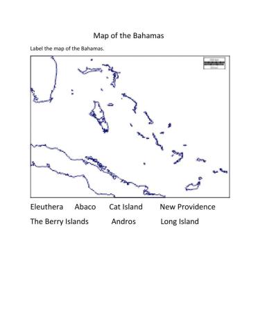 Labelling the Map of the Bahamas