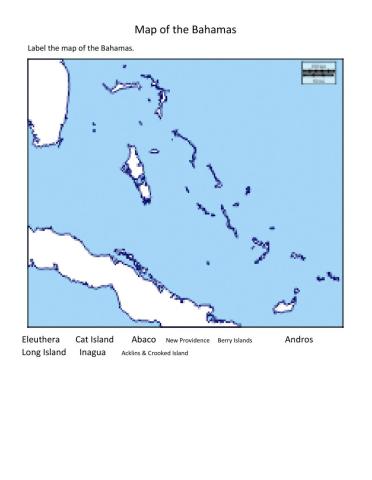 Map of the Bahamas