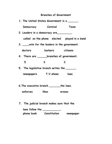 Three Branches of Government