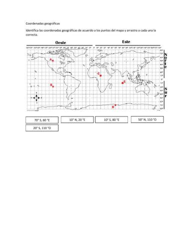 Coordenadas geográficas ejercicios