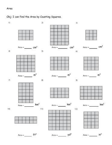 Area- Counting Squares