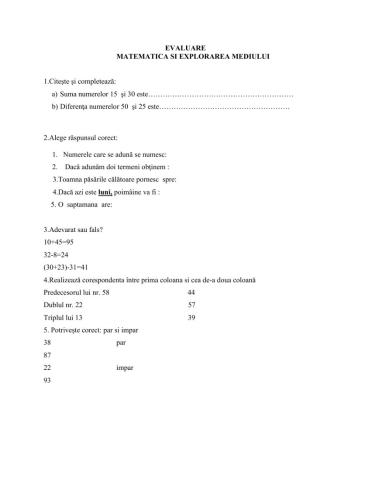 Evaluare - mem