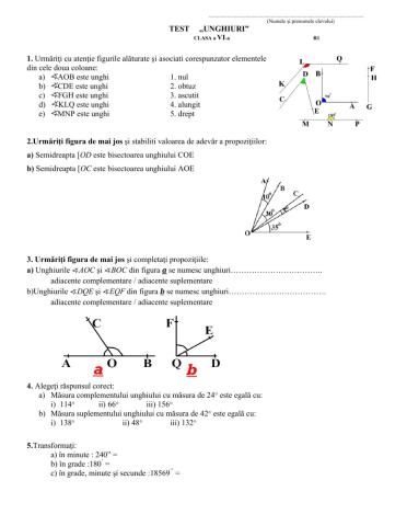 Test - unghiuri