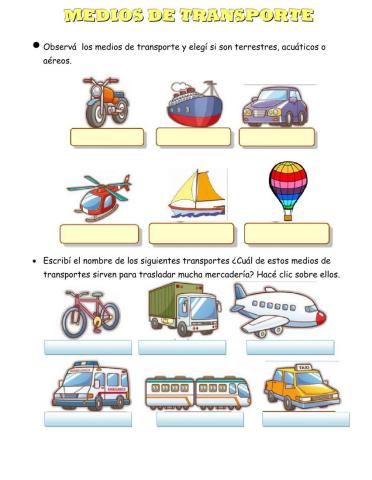 Medios de transporte