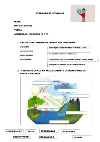 Avaliação de geografia 3º bimestre