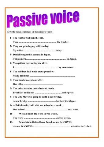 Passive voice - mixed tenses