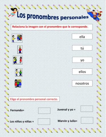 Los Pronombres personales