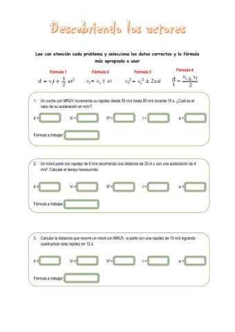 Descubriendo los actores