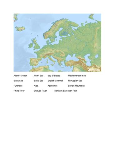 Physical Geography of Europe