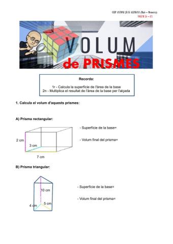 El volum de prismes