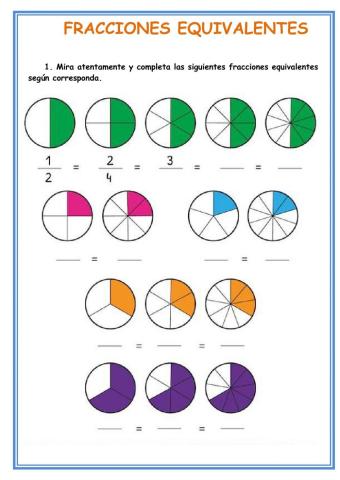 Fracciones equivalentes