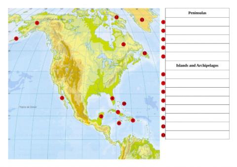 North American peninsulas and islands 2