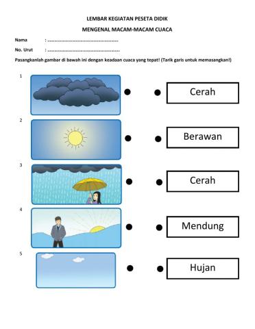 Lkpd mengenal cuaca tema 5 subtema 1 kelas 3