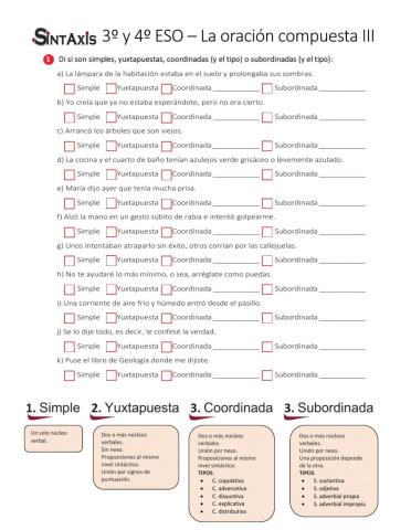 Ejercicios para identificar compuestas