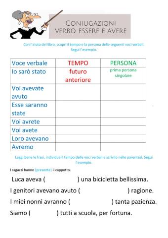 Voci verbali e persone del verbo