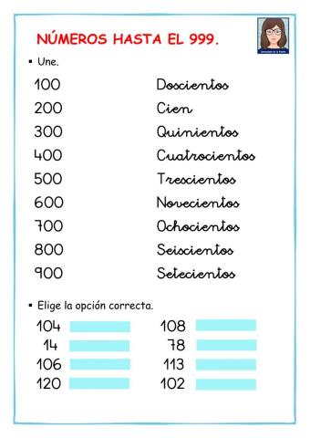 MATE 2º Números hasta el 999 - II.